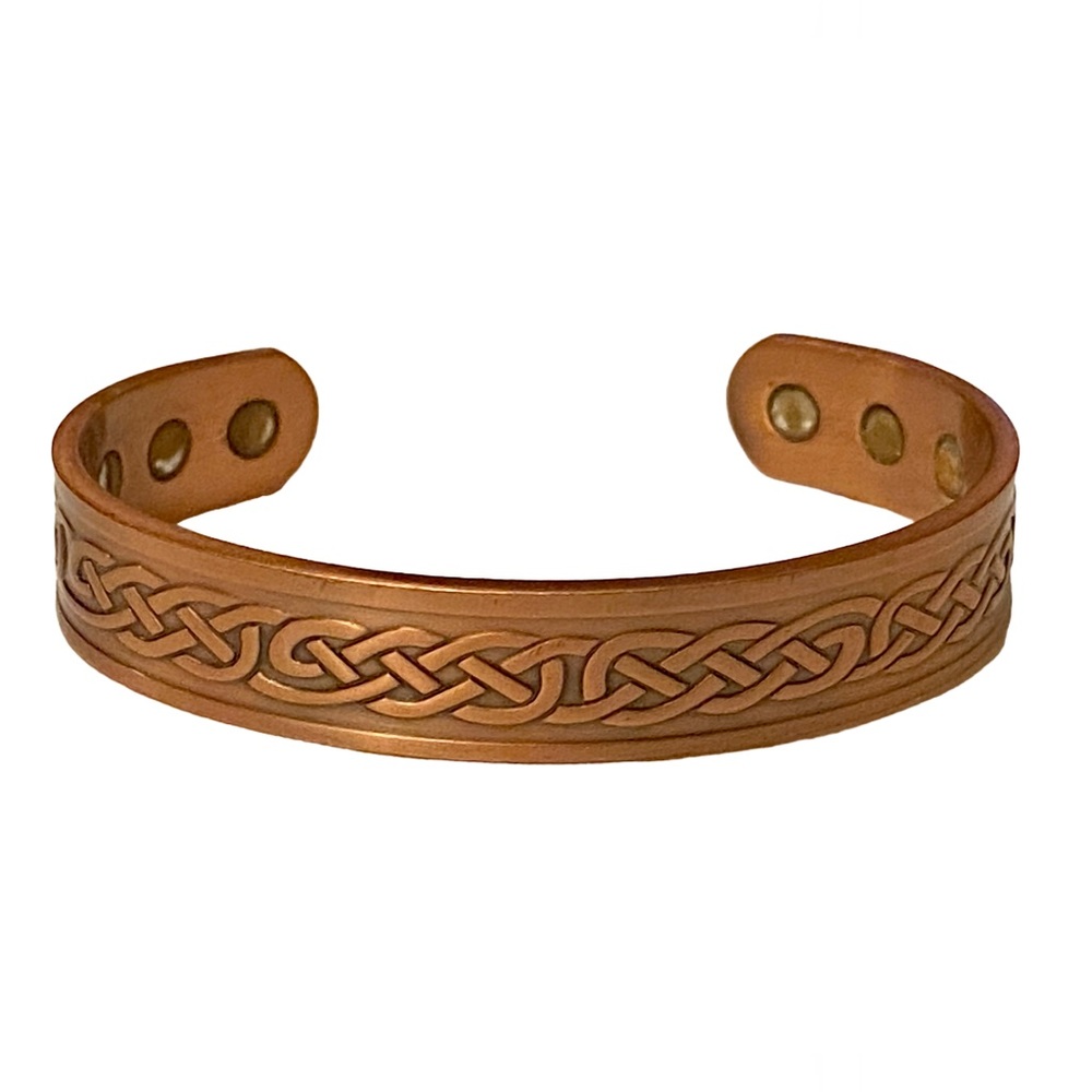 Vintage Celtic Knot Solid Copper Cuff Bracelet